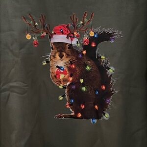 Holiday sweatshirt with squirrel